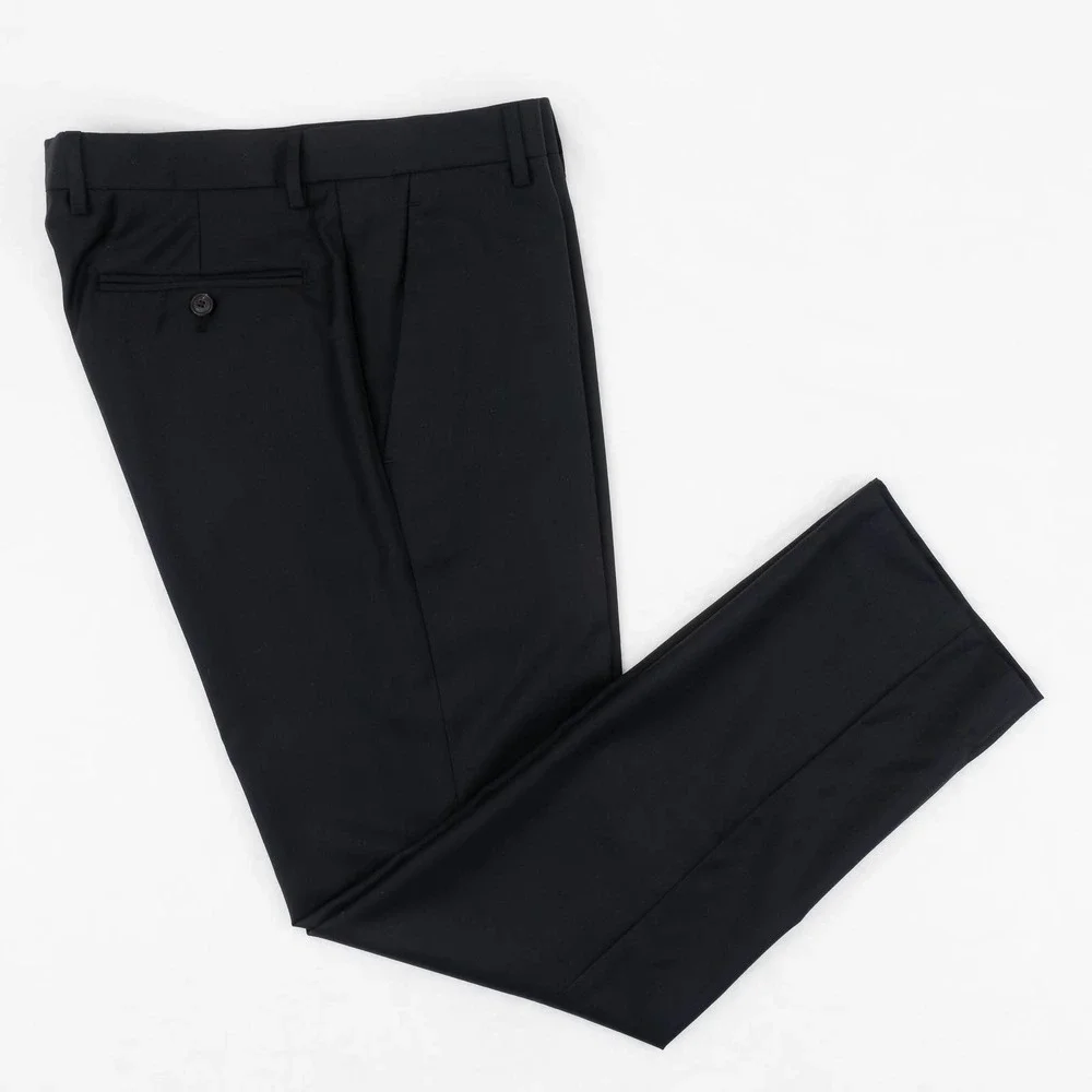 NWOT Giorgio Armani Virgin Wool Cashmere Dress Pants Men's 48 Black
